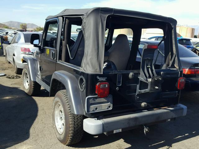 1J4FA39S34P801414 - 2004 JEEP WRANGLER X BLACK photo 3