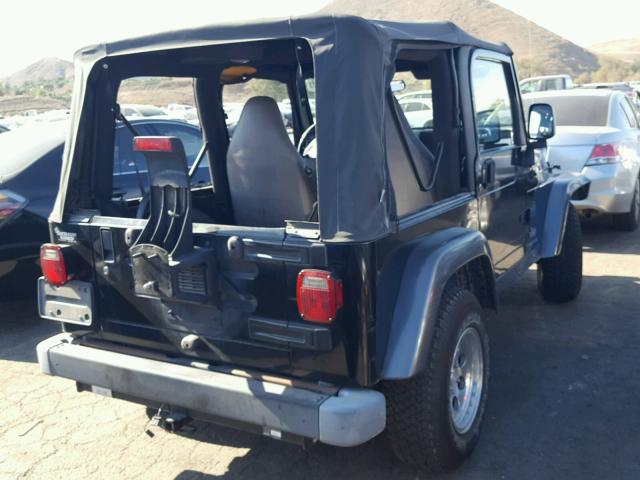 1J4FA39S34P801414 - 2004 JEEP WRANGLER X BLACK photo 4