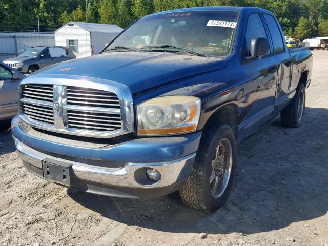 1D7HU18216S647805 - 2006 DODGE RAM 1500 S BLUE photo 2