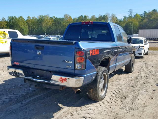 1D7HU18216S647805 - 2006 DODGE RAM 1500 S BLUE photo 4