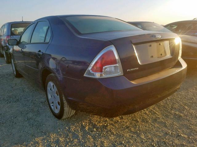 3FAFP06Z26R207970 - 2006 FORD FUSION S BLUE photo 3