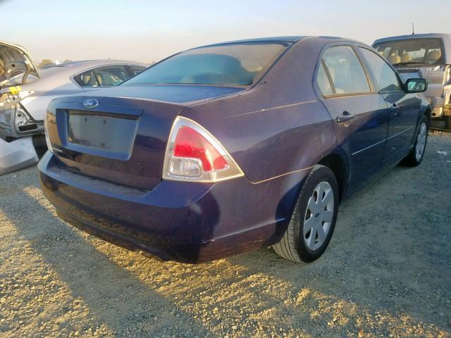 3FAFP06Z26R207970 - 2006 FORD FUSION S BLUE photo 4