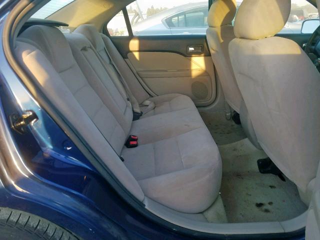 3FAFP06Z26R207970 - 2006 FORD FUSION S BLUE photo 6