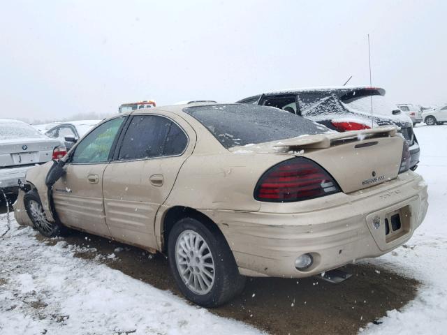 1G2NF52E21M666558 - 2001 PONTIAC GRAND AM S GOLD photo 3