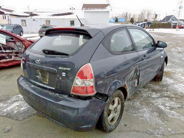 KMHCN35C78U089066 - 2008 HYUNDAI ACCENT BAS CHARCOAL photo 4