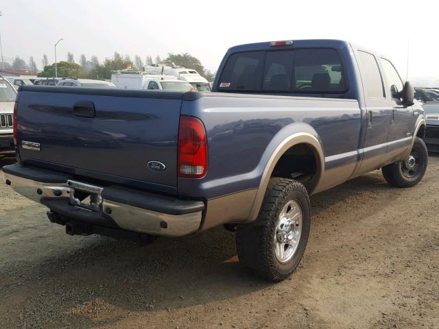 1FTWW31P86EA58942 - 2006 FORD F350 SRW S BLUE photo 4