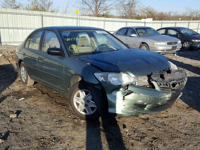 1HGES16354L003148 - 2004 HONDA CIVIC DX V GREEN photo 1