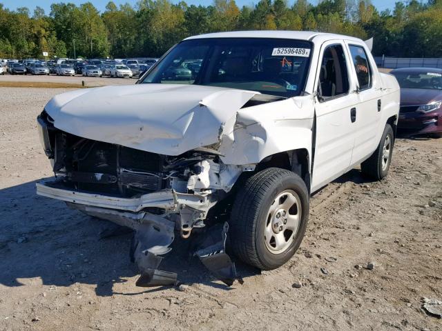 2HJYK16277H518684 - 2007 HONDA RIDGELINE WHITE photo 2