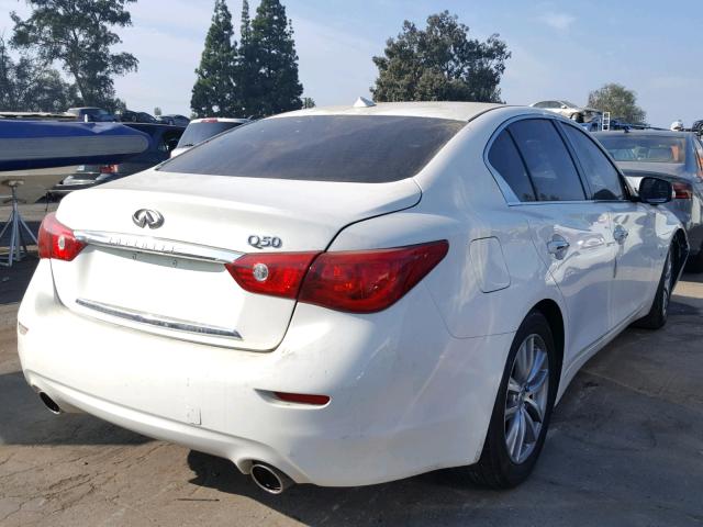 JN1BV7AP2FM343735 - 2015 INFINITI Q50 BASE WHITE photo 4