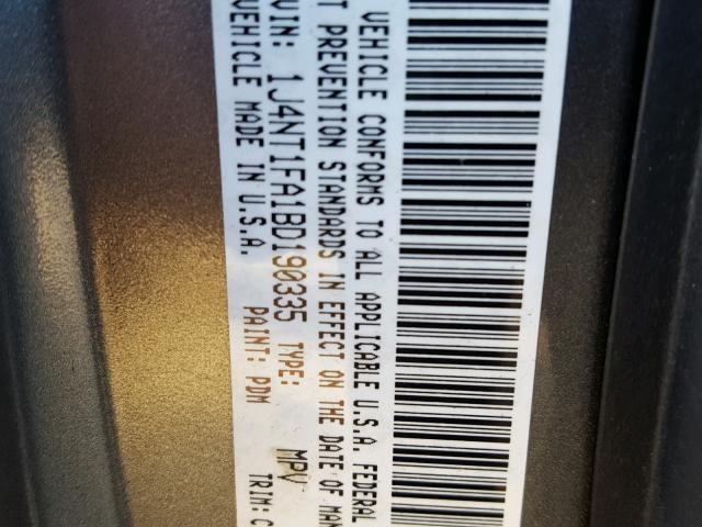 1J4NT1FA1BD190335 - 2011 JEEP COMPASS SP 石墨色 照片 10