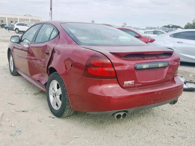 2G2WS522951349660 - 2005 PONTIAC GRAND PRIX RED photo 3