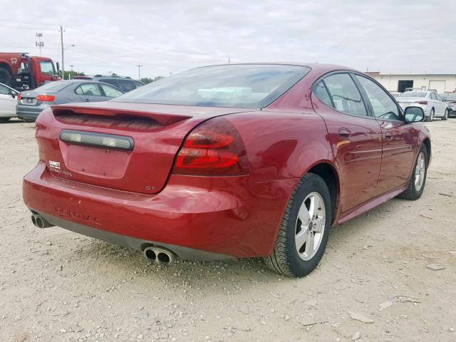 2G2WS522951349660 - 2005 PONTIAC GRAND PRIX RED photo 4