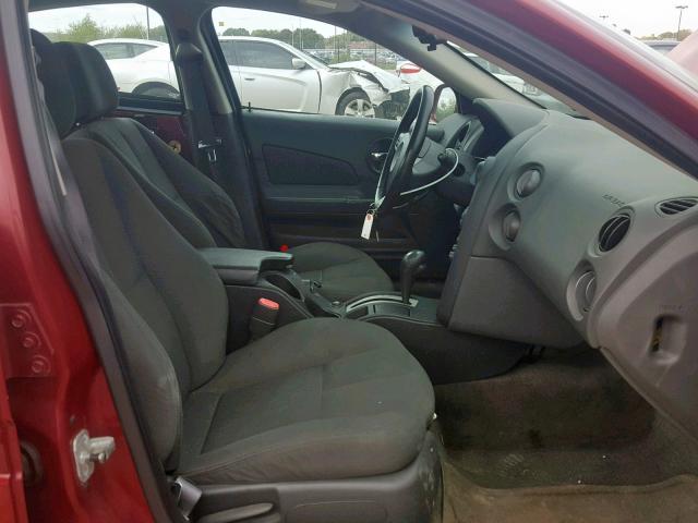 2G2WS522951349660 - 2005 PONTIAC GRAND PRIX RED photo 5