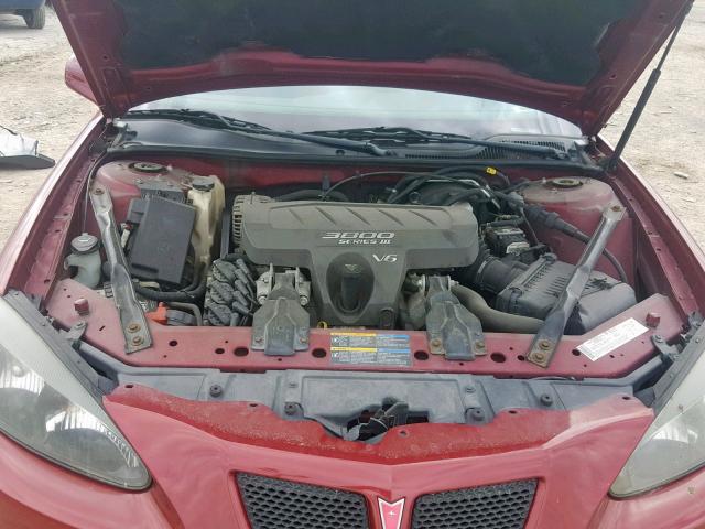2G2WS522951349660 - 2005 PONTIAC GRAND PRIX RED photo 7