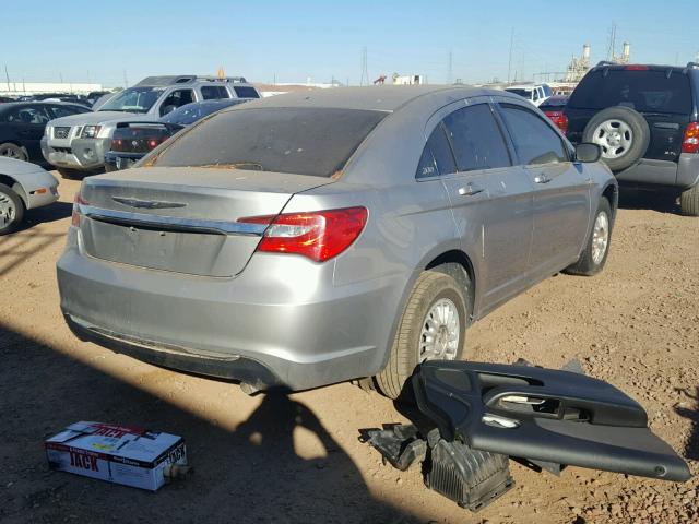 1C3CCBBB6DN510204 - 2013 CHRYSLER 200 TOURIN SILVER photo 4