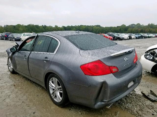 JN1CV6AP2AM405108 - 2010 INFINITI G37 BASE SILVER photo 3