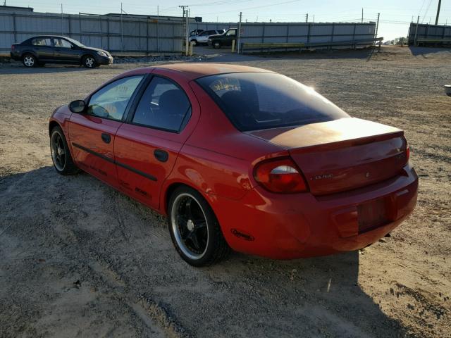 1B3ES26C23D137291 - 2003 DODGE NEON SE RED photo 3