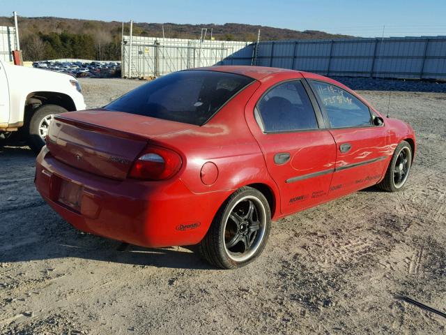 1B3ES26C23D137291 - 2003 DODGE NEON SE RED photo 4