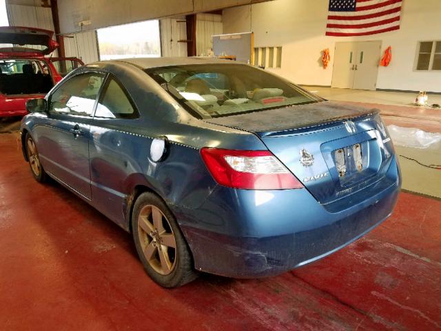 2HGFG12886H529037 - 2006 HONDA CIVIC EX BLUE photo 3