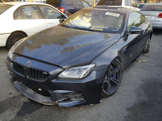 WBSLX9C52ED160510 - 2014 BMW M6 GRAY photo 2