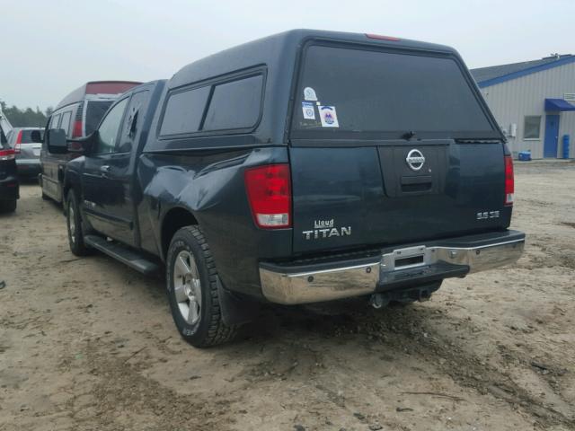 1N6BA06A36N541509 - 2006 NISSAN TITAN XE GREEN photo 3