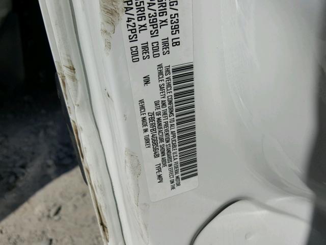 ZFBERFBT4G6B56481 - 2016 RAM PROMASTER 白色 照片 10