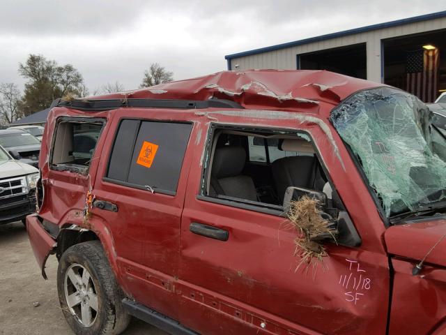 1J8HG48K96C280089 - 2006 JEEP COMMANDER Tünd qırmızı foto 10