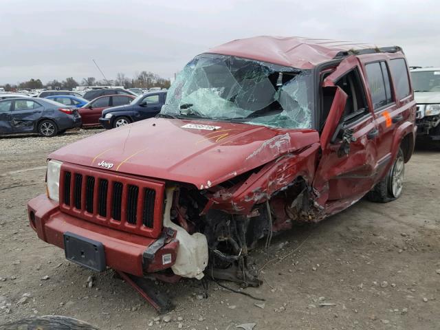 1J8HG48K96C280089 - 2006 JEEP COMMANDER Tünd qırmızı foto 2