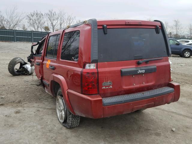 1J8HG48K96C280089 - 2006 JEEP COMMANDER Tünd qırmızı foto 3