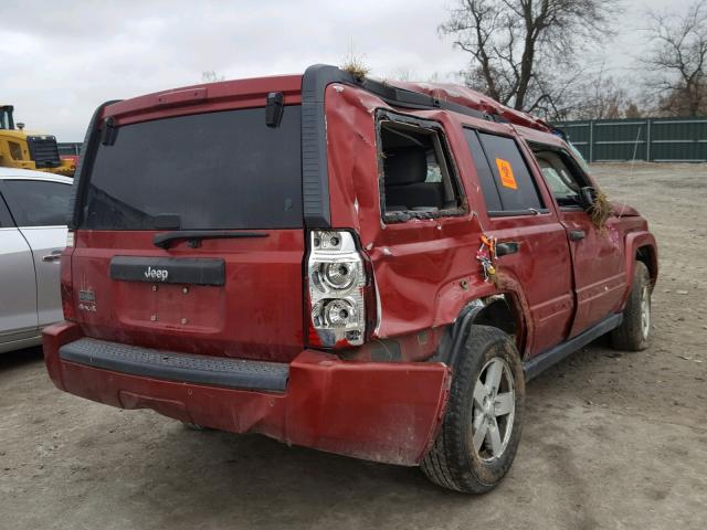 1J8HG48K96C280089 - 2006 JEEP COMMANDER Tünd qırmızı foto 4