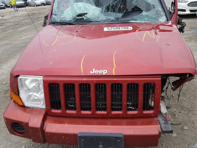 1J8HG48K96C280089 - 2006 JEEP COMMANDER Tünd qırmızı foto 7