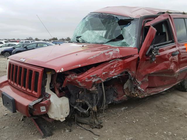 1J8HG48K96C280089 - 2006 JEEP COMMANDER Tünd qırmızı foto 9
