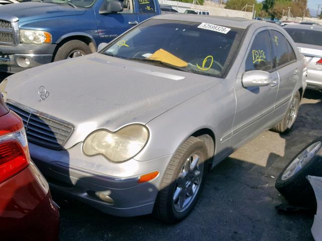 WDBRF64J21F059186 - 2001 MERCEDES-BENZ C320 SILVER photo 2