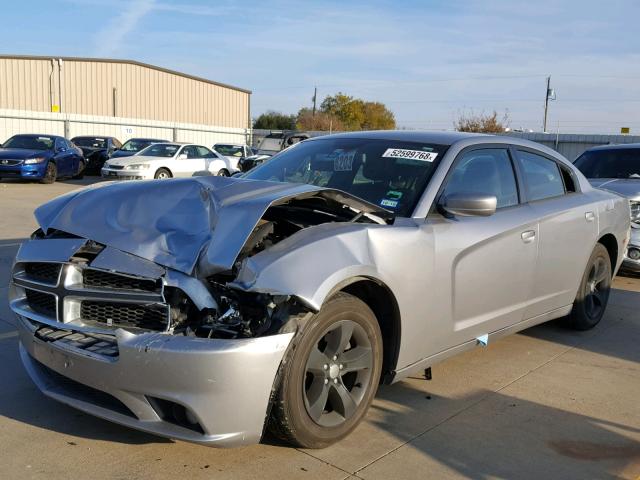 2C3CDXHG7EH318684 - 2014 DODGE CHARGER SX SILVER photo 2