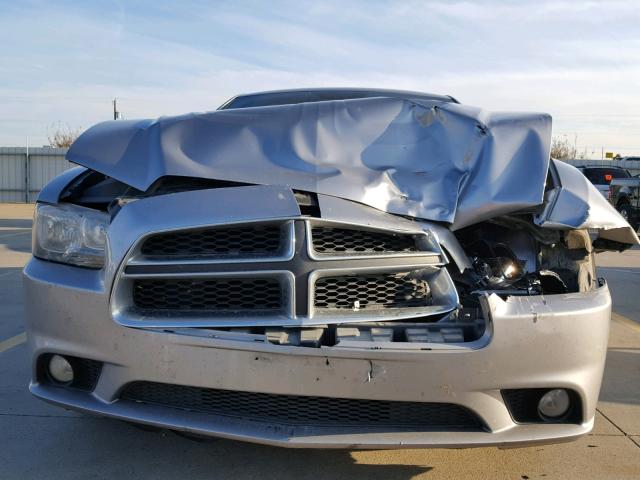 2C3CDXHG7EH318684 - 2014 DODGE CHARGER SX SILVER photo 9