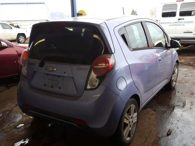 KL8CB6S93EC456904 - 2014 CHEVROLET SPARK LS BLUE photo 4