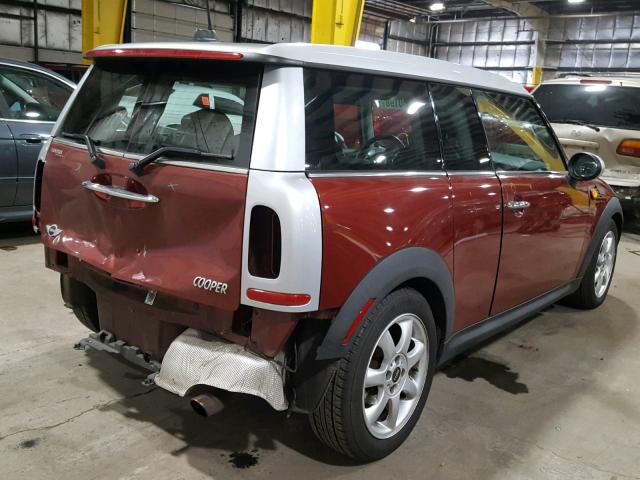 WMWML335X8TN68362 - 2008 MINI COOPER CLU MAROON photo 4