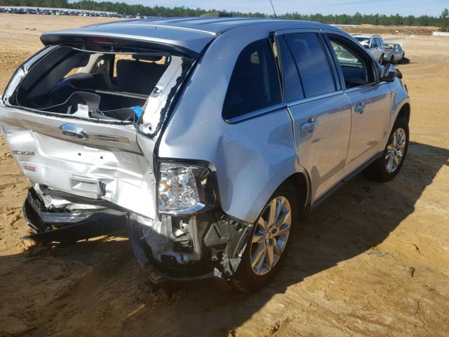 2FMDK3KC4EBA41673 - 2014 FORD EDGE LIMIT SILVER photo 4