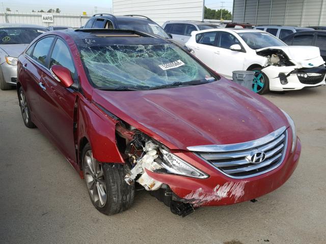 5NPEC4AC8EH829065 - 2014 HYUNDAI SONATA SE RED photo 1