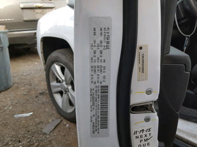 1C4NJDBB5GD509822 - 2016 JEEP COMPASS SP თეთრი ფოტო 10