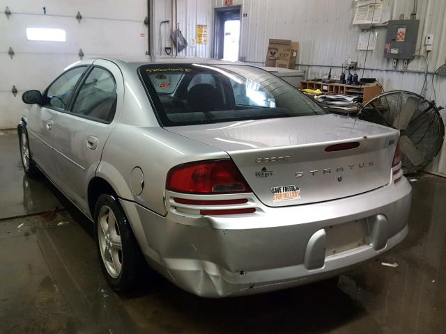 1B3EL46R24N410724 - 2004 DODGE STRATUS SX SILVER photo 3