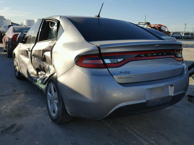 1C3CDFBB0GD540684 - 2016 DODGE DART SXT SILVER photo 3