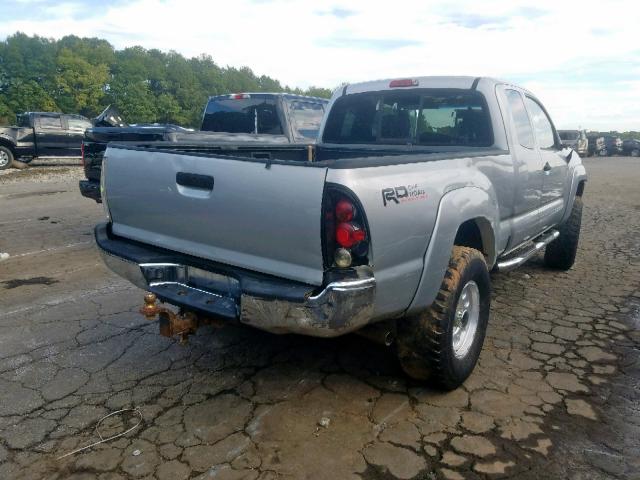 5TEUU42NX6Z180652 - 2006 TOYOTA TACOMA ACC SILVER photo 4