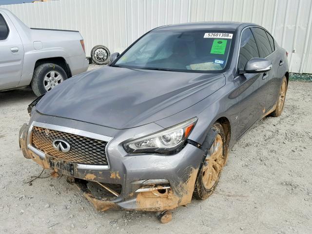 JN1BV7AP7EM690511 - 2014 INFINITI Q50 BASE GRAY photo 2