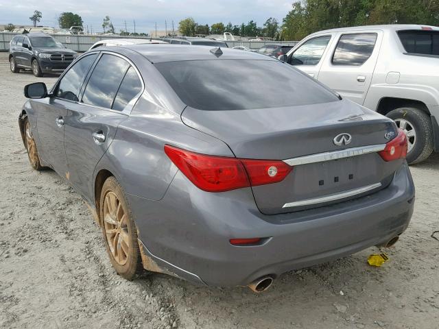 JN1BV7AP7EM690511 - 2014 INFINITI Q50 BASE GRAY photo 3