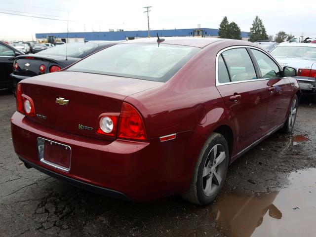1G1ZF575X9F132951 - 2009 CHEVROLET MALIBU HYB BURGUNDY photo 4