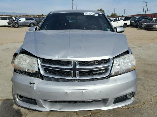 1B3BD1FGXBN546450 - 2011 DODGE AVENGER MA SILVER photo 9