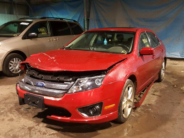 3FAHP0KC1CR168715 - 2012 FORD FUSION SPO RED photo 2