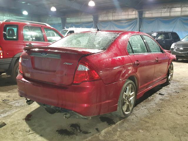 3FAHP0KC1CR168715 - 2012 FORD FUSION SPO RED photo 4