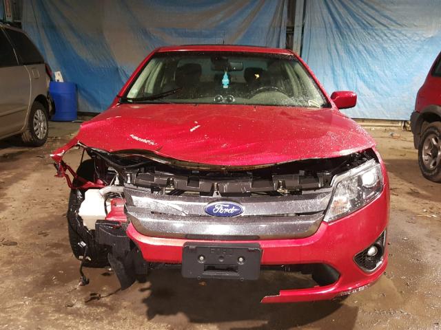 3FAHP0KC1CR168715 - 2012 FORD FUSION SPO RED photo 9